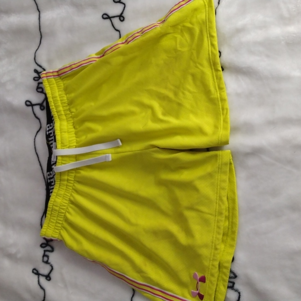 Yellow Under Armour Gym Shorts